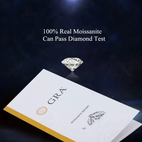 Certified .3ct Moissanite 4mm Single Screw Lock Stud 18K GP Earring NEW - Picture 5 of 11